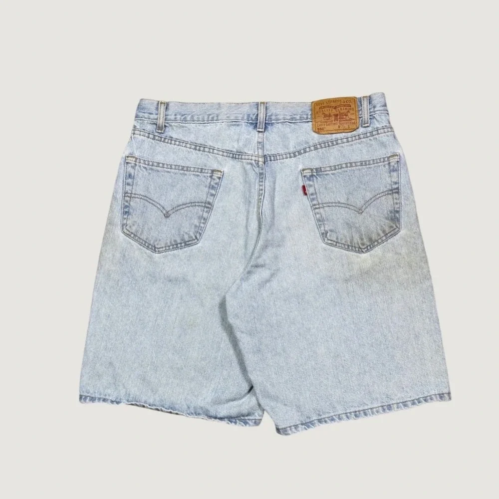 Vintage Levis 550 Relaxed Fit Denim Shorts Light Wash Mens 36 Blue 35550-1836